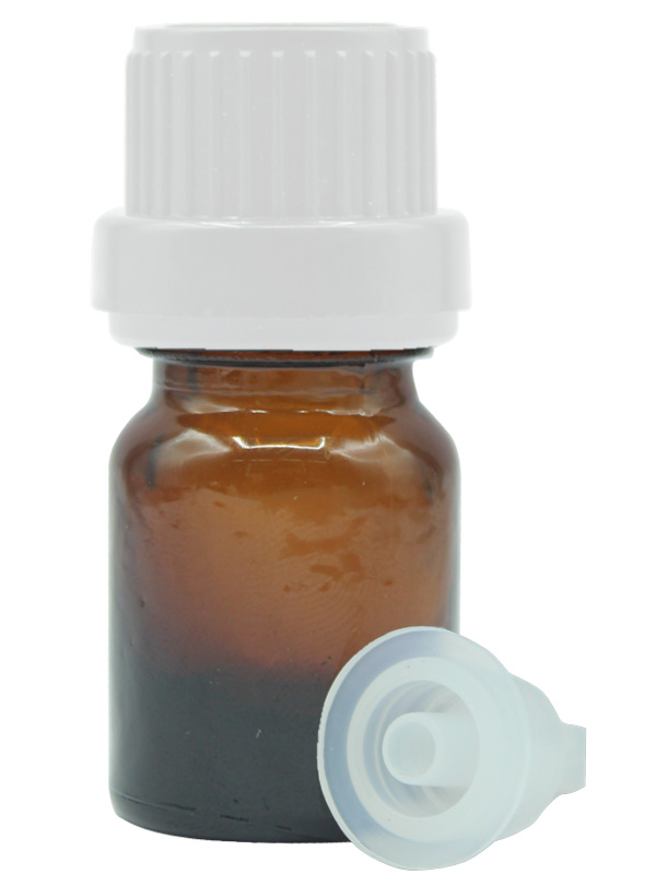 2.5ml Amber Dropper Bottle with Type - 2 White Cap